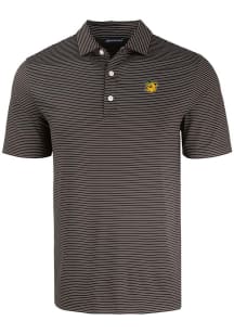 Cutter and Buck Baylor Bears Mens Black Vault Forge Eco Fine Line Short Sleeve Polo