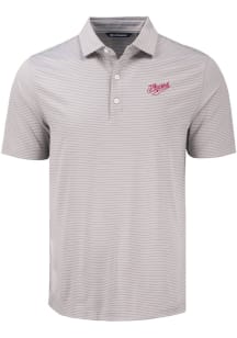 Cutter and Buck Dayton Flyers Mens Grey Vault Forge Eco Fine Line Short Sleeve Polo
