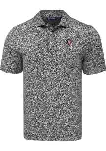 Cutter and Buck Florida State Seminoles Mens Black Vault Pike Flora Short Sleeve Polo