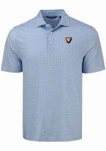 Cutter and Buck Illinois Fighting Illini Mens Blue Vault Pike Diamond Dot Short Sleeve Polo