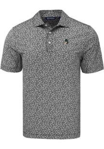 Cutter and Buck Michigan State Spartans Mens Black Vault Pike Flora Short Sleeve Polo