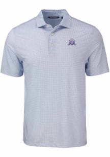 Cutter and Buck Northwestern Wildcats Mens Pink Vault Pike Diamond Dot Short Sleeve Polo
