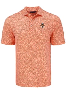 Cutter and Buck Tennessee Volunteers Mens Orange Vault Pike Flora Short Sleeve Polo