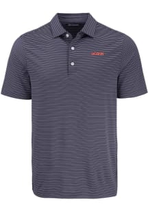 Cutter and Buck UConn Huskies Mens Navy Blue Wordmark Forge Eco Fine Line Short Sleeve Polo