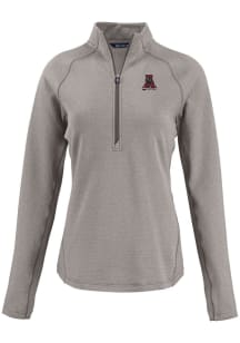 Cutter and Buck Alabama Crimson Tide Womens Grey Vault Pehastin Qtr Zip