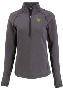 Cutter and Buck Baylor Bears Womens Black Vault Pehastin Qtr Zip