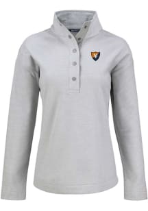 Cutter and Buck Illinois Fighting Illini Womens Grey Vault Hunts Point Qtr Zip