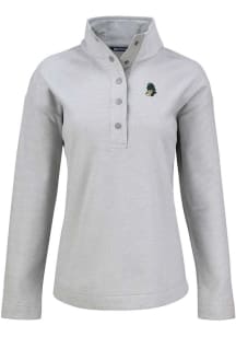 Cutter and Buck Michigan State Spartans Womens Grey Vault Hunts Point Qtr Zip