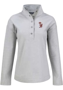Cutter and Buck Minnesota Golden Gophers Womens Grey Vault Hunts Point Qtr Zip