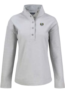 Cutter and Buck North Carolina Tar Heels Womens Grey Vault Hunts Point Qtr Zip