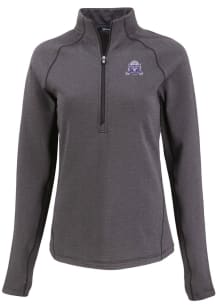 Cutter and Buck Northwestern Wildcats Womens Black Vault Pehastin Qtr Zip