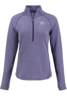 Cutter and Buck TCU Horned Frogs Womens Purple Vault Pehastin Qtr Zip