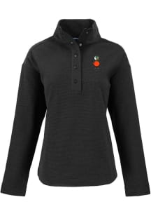 Cutter and Buck UCF Knights Womens Black Vault Hunts Point Qtr Zip