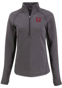Cutter and Buck Utah Utes Womens Black Vault Pehastin Qtr Zip