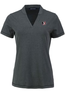 Cutter and Buck Florida State Seminoles Womens Black Vault Forge Short Sleeve T-Shirt