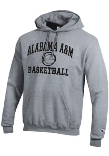 Champion Alabama A&M Bulldogs Mens Grey Basketball Powerblend Long Sleeve Hoodie