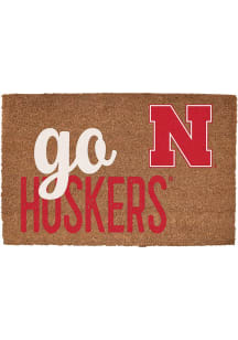 Nebraska Cornhuskers Go Team 19.5x29.5 Door Mat