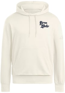 Adidas Penn State Nittany Lions Mens White Premium Front Back Long Sleeve Hoodie