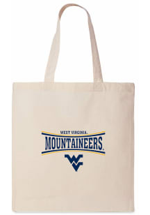 West Virginia Mountaineers White Canvas Tote