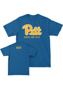 Alex Bauer Pitt Panthers Blue NIL Script Short Sleeve Player T Shirt