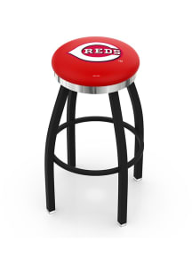 Cincinnati Reds Chrome Seat Pub Stool - Black