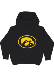 Vive La Fete Iowa Hawkeyes Toddler Black Sam Long Sleeve Hooded Sweatshirt