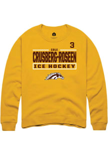 Cole Crusberg-Roseen Western Michigan Broncos Mens Gold NIL Stacked Box Player Crew