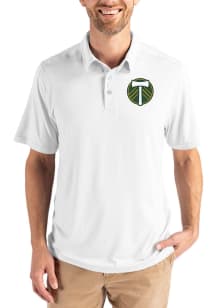 Cutter and Buck Portland Timbers Mens White Coastline Eco Short Sleeve Polo