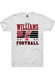 Xavier Williams Cincinnati Bearcats White Football NIL Striped Short Sleeve Player T Shirt