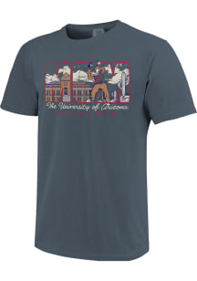 Arizona Wildcats Womens Navy Blue Campus Drawing Mom Short Sleeve T-Shirt