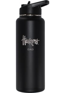 Nebraska Cornhuskers Dad 34oz Stainless Steel Bottle - Black