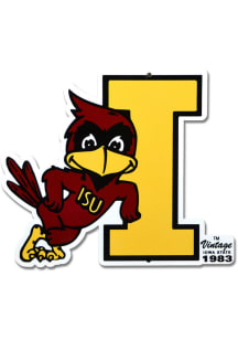Iowa State Cyclones 12 Steel Logo Sign - Yellow