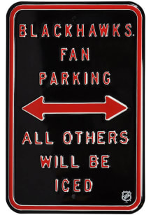 Chicago Blackhawks Iced Parking Sign - Red