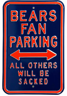 Chicago Bears Sacked Parking Sign - Navy Blue