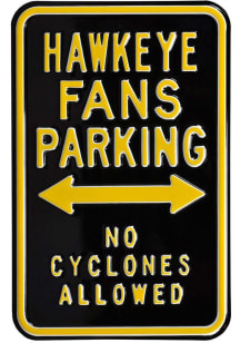 Iowa Hawkeyes Not Allowed Parking Sign - Black