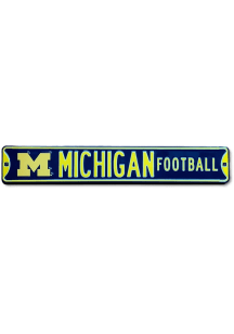 Michigan Wolverines Street sign Sign - Blue