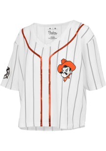 Pressbox Oklahoma State Cowboys Womens White Spirit Short Sleeve T-Shirt