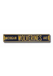 Michigan Wolverines Ave Street Sign - Navy Blue