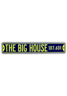 Michigan Wolverines Big House Street Sign - Blue