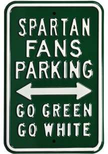 Michigan State Spartans Parking Sign - Green