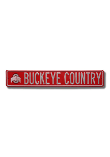 Ohio State Buckeyes Buckeye Country Street Sign - Red