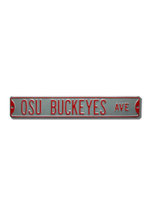 Ohio State Buckeyes Ave Street Sign - Silver