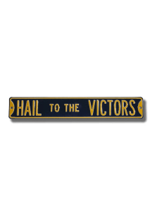 Michigan Wolverines Hail to the Victors Sign - Navy Blue