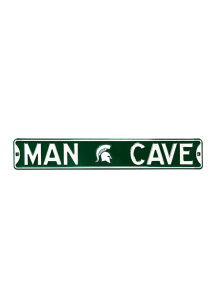 Michigan State Spartans 6x36 Man Cave Street Sign - Green