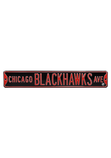 Chicago Blackhawks Ave Street Sign - Black