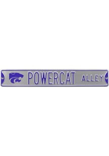 K-State Wildcats 6x36 Powercat Alley Street Sign - Grey