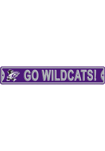 K-State Wildcats 6x36 Go Wildcats! Street Sign - Purple