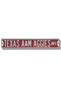 Texas A&M Aggies Maroon Street Sign - Red