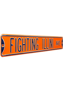 Illinois Fighting Illini Street Design Sign - Orange