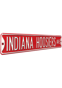 Indiana Hoosiers Street Sign - White